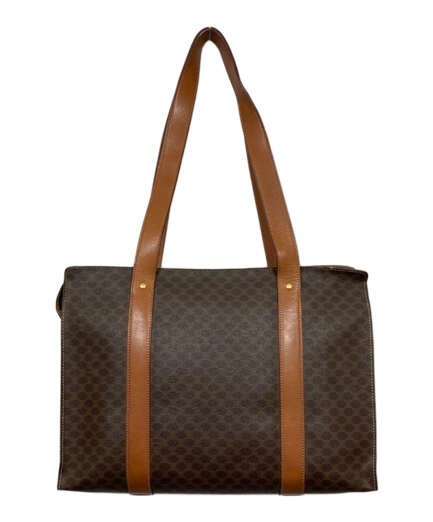 中古・古着通販】CELINE (セリーヌ) マカダムトートバッグ ブラウン 