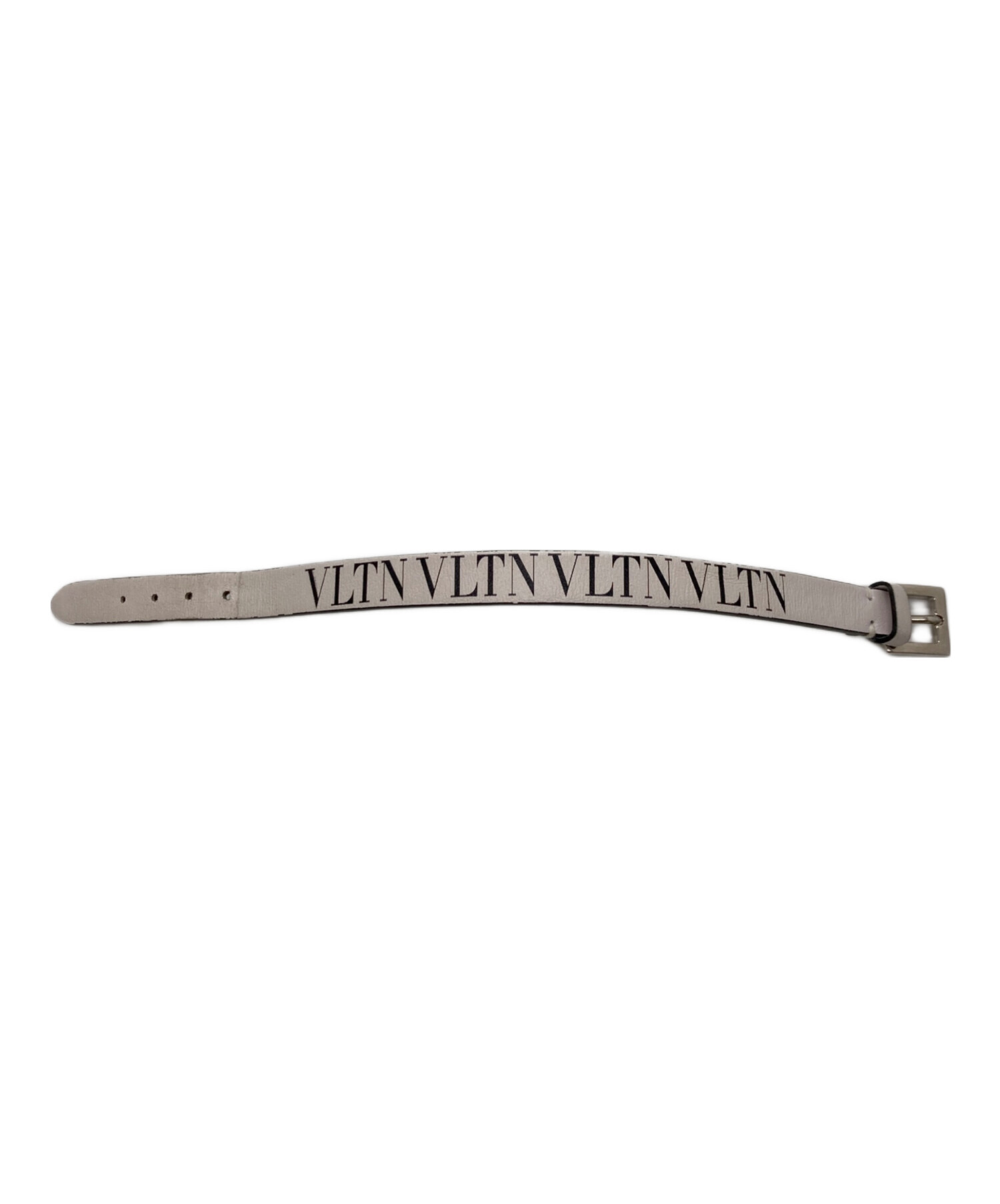 中古・古着通販】VALENTINO (ヴァレンティノ) ロゴレザーブレスレット 