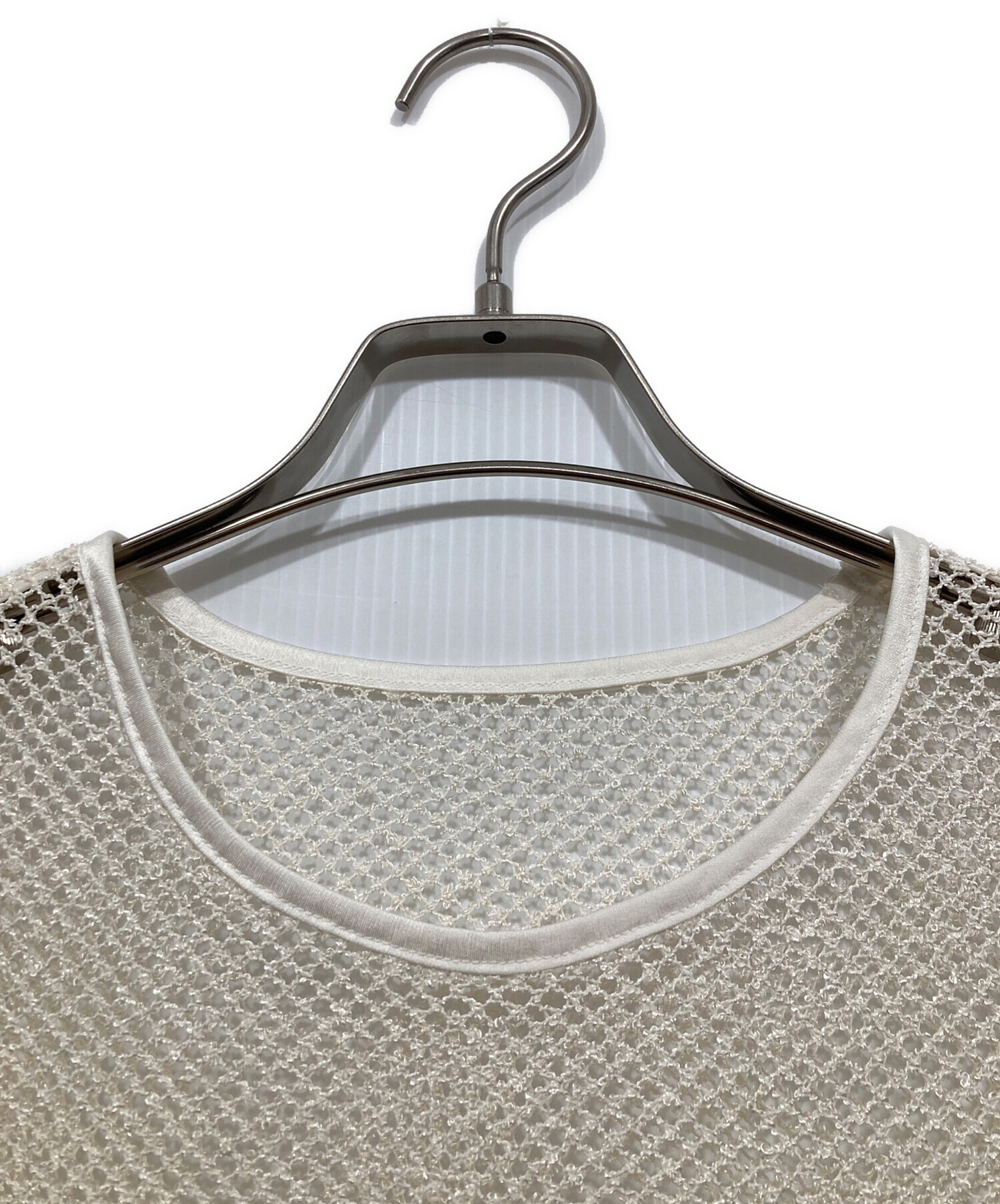 中古・古着通販】MURRAL (ミューラル) Petal mesh top アイボリー 