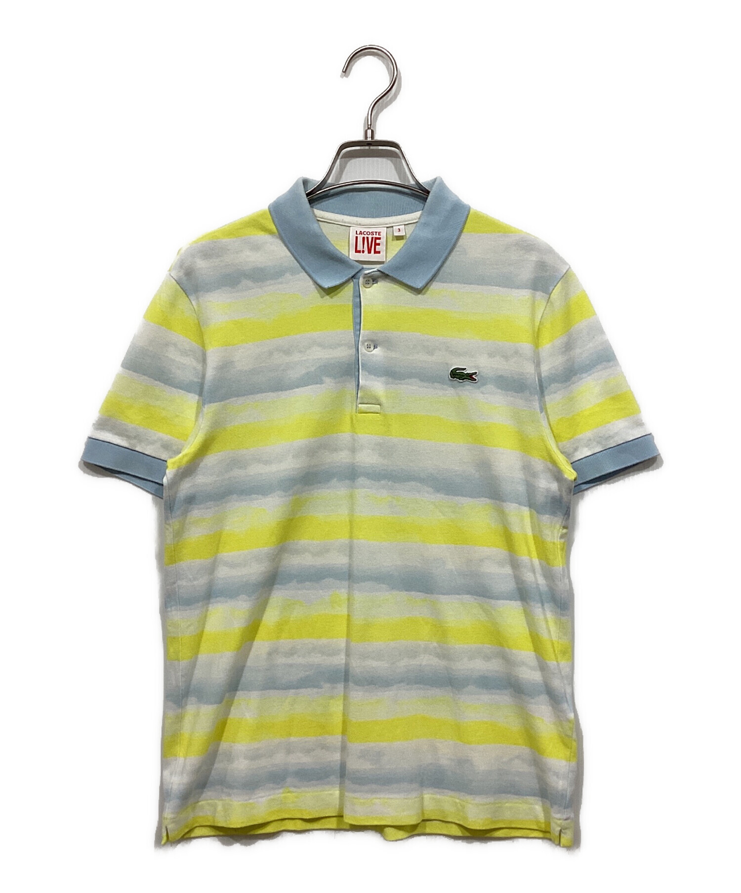 中古・古着通販】LACOSTE (ラコステ) 半袖ポロシャツ イエロー×ブルー 