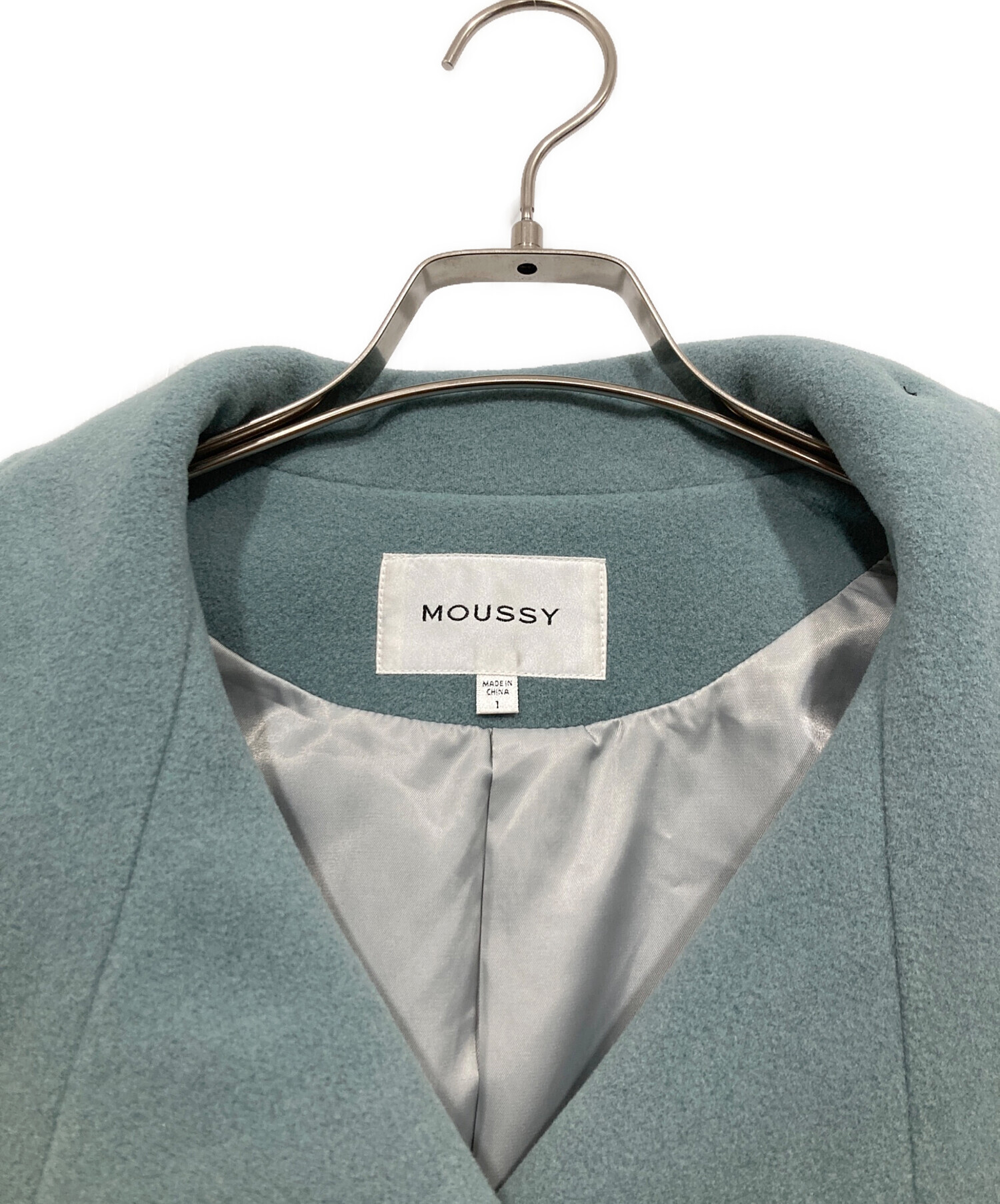 中古・古着通販】moussy (マウジー) STAND COLLAR ロングコート 中古・古着通販】moussy (マウジー) STAND COLLAR ロングコート