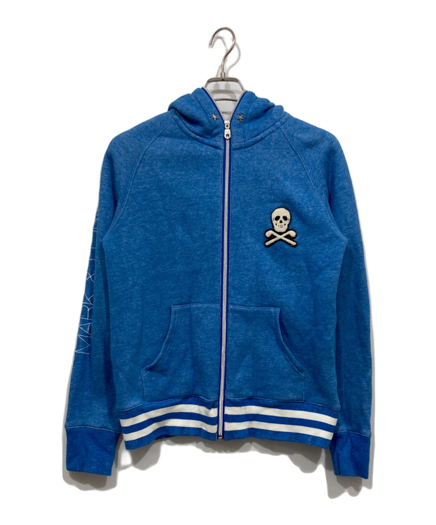MARK＆LONA マークアンドロナ ジップパーカー　　スカル　アンゴラ混　M MARK\u0026LONAマークアンドロナ ゴルフウェアレディース ジップアップ