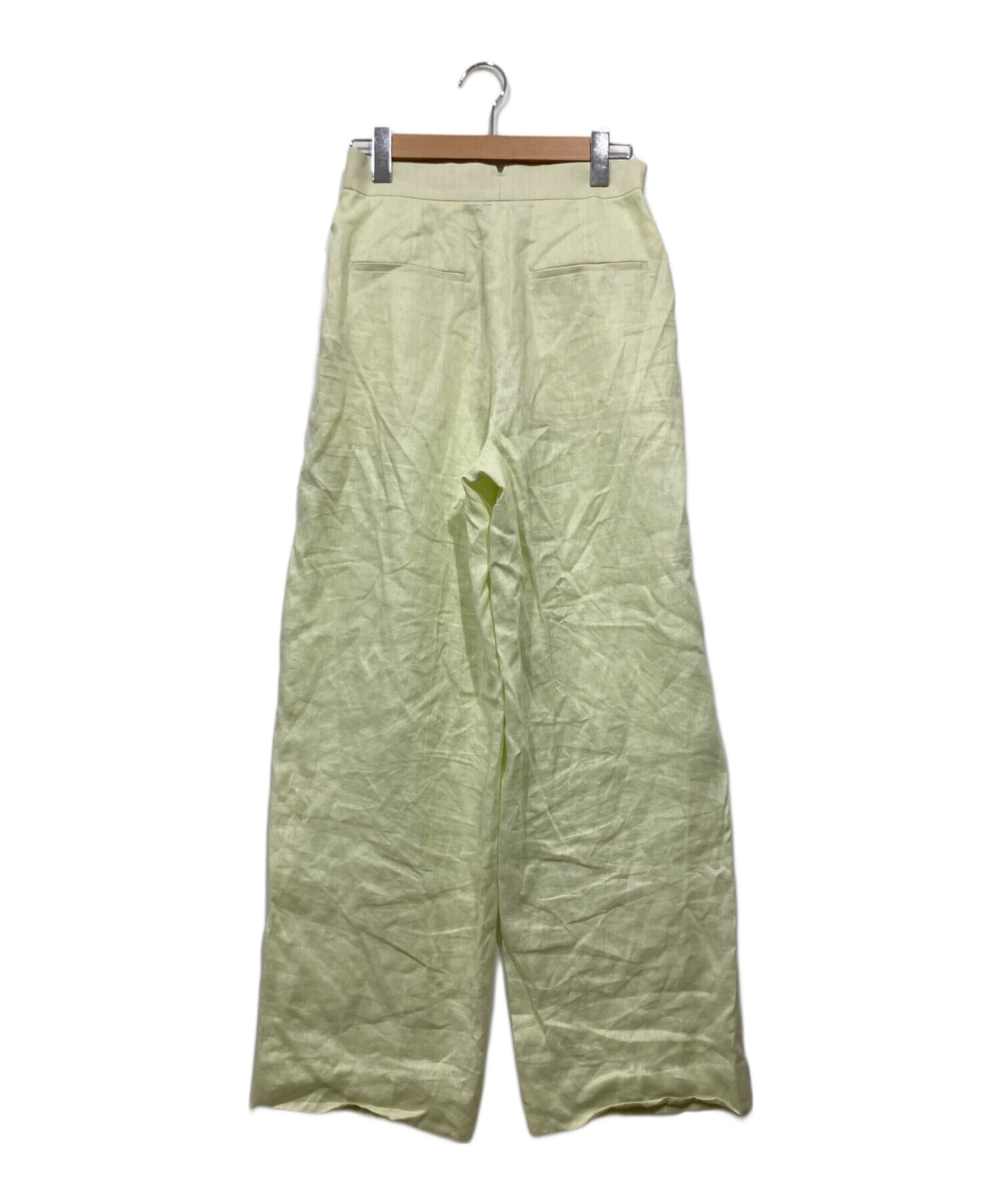新品タグ付✨ebure ボタニカルリネン 麻 パンツ 38 定価4.7万 中古・古着通販】ebure (エブール) ボタニカルリネン ワイドイージー
