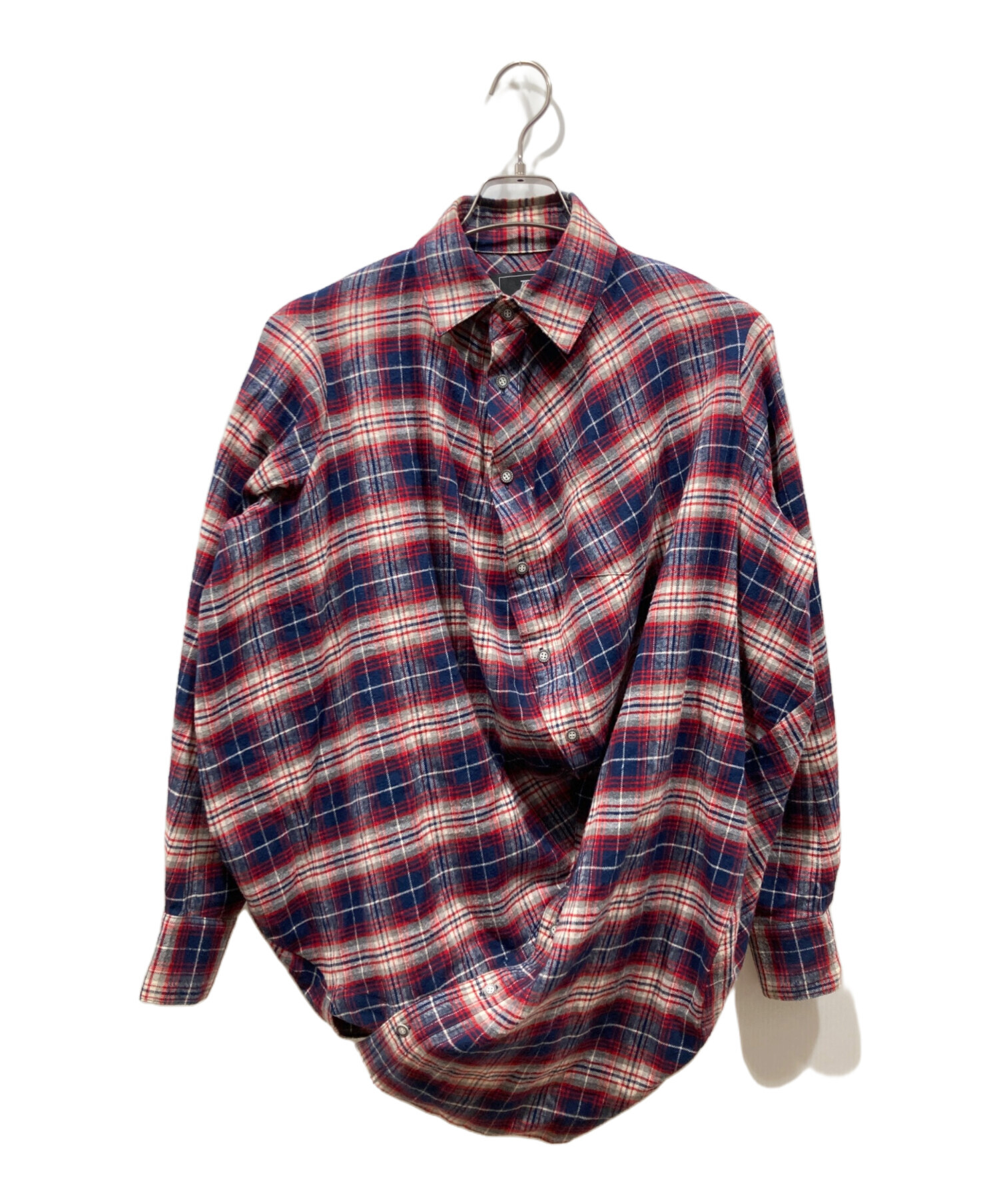 anrealage チェック柄 ボールシャツ サイズ50 BALL FLANNEL SHIRT｜ANREALAGE OFFICIAL ONLINE SHOP