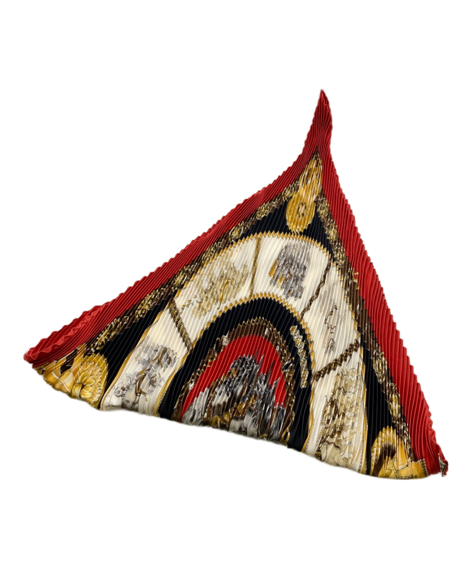 中古・古着通販】HERMES (エルメス) プリーツ カレ90 レッド×ブラック