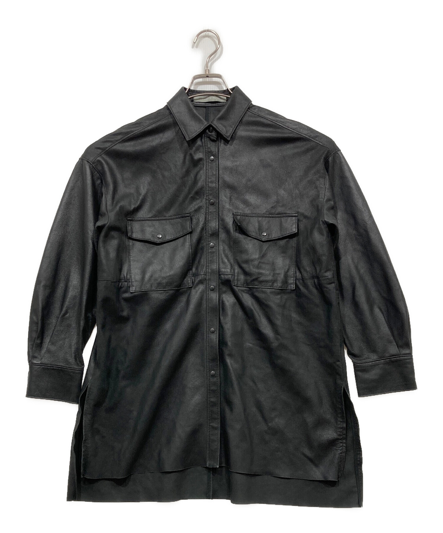 【ほぼ未使用】希少！ セオリー ラムレザー シャツ メンズ 羊革 38 希少！ セオリー ラムレザー シャツ メンズ 羊革 38 theory ラムレザー