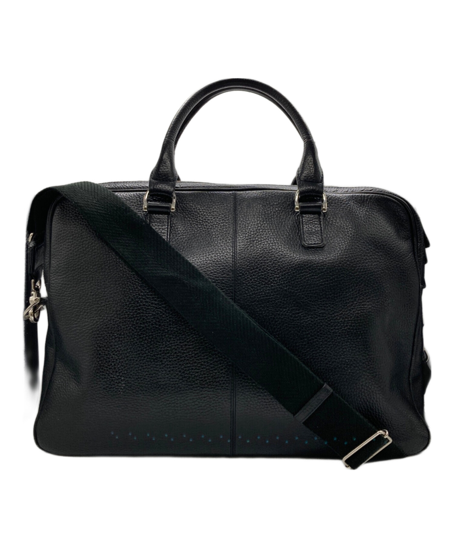 BARNEY'S NEW YORK ブラックレザーブリーフケース 中古・古着通販】BARNEYS NEWYORK (バーニーズ・ニューヨーク) レザー