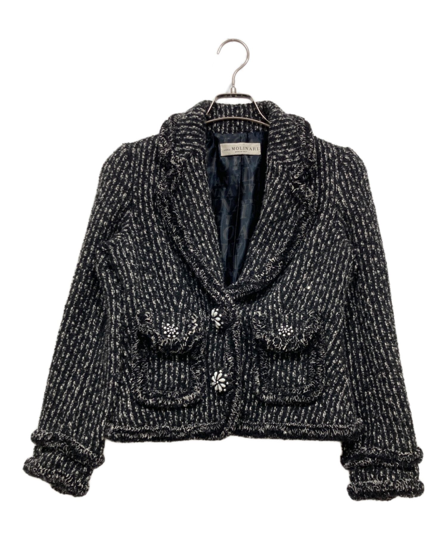 tanakas08228ANNA MOLINARI ツイードジャケット 中古・古着通販】ANNA MOLINARI (アンナ モリナーリ) ツイード