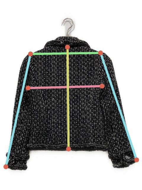 tanakas08228ANNA MOLINARI ツイードジャケット ブレードツイード