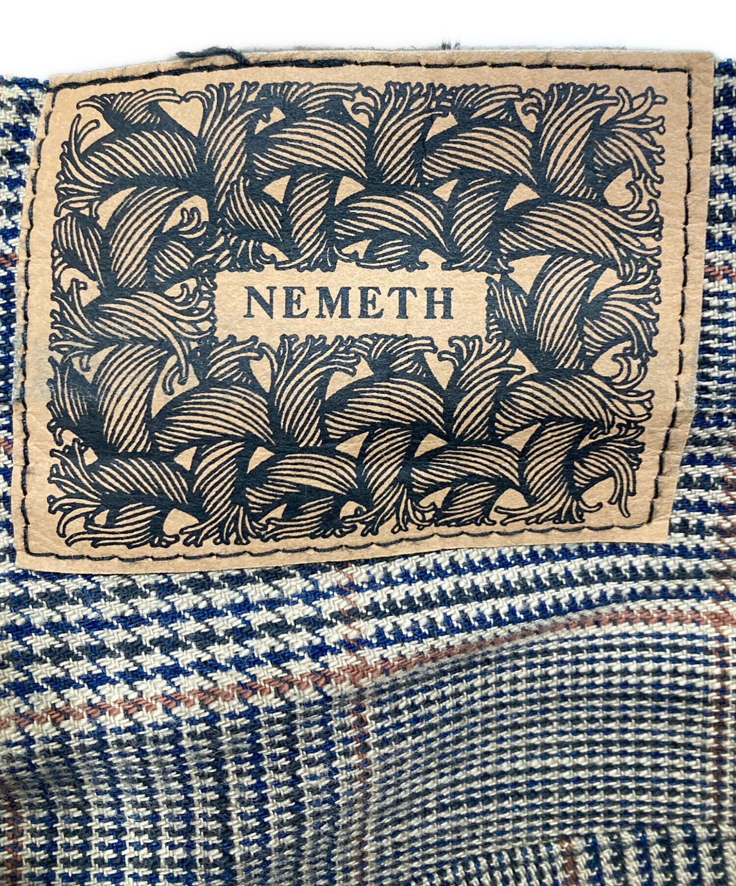 中古・古着通販】NEMETH (ネメス) 立体裁断チェックサルエルパンツ
