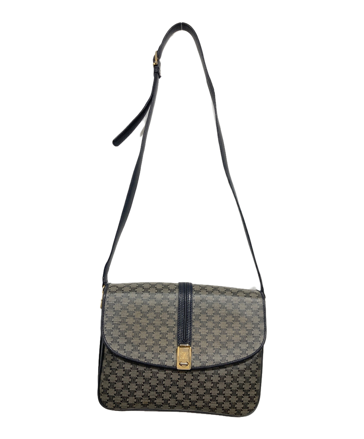 中古・古着通販】CELINE (セリーヌ) マカダム柄ショルダーバッグ