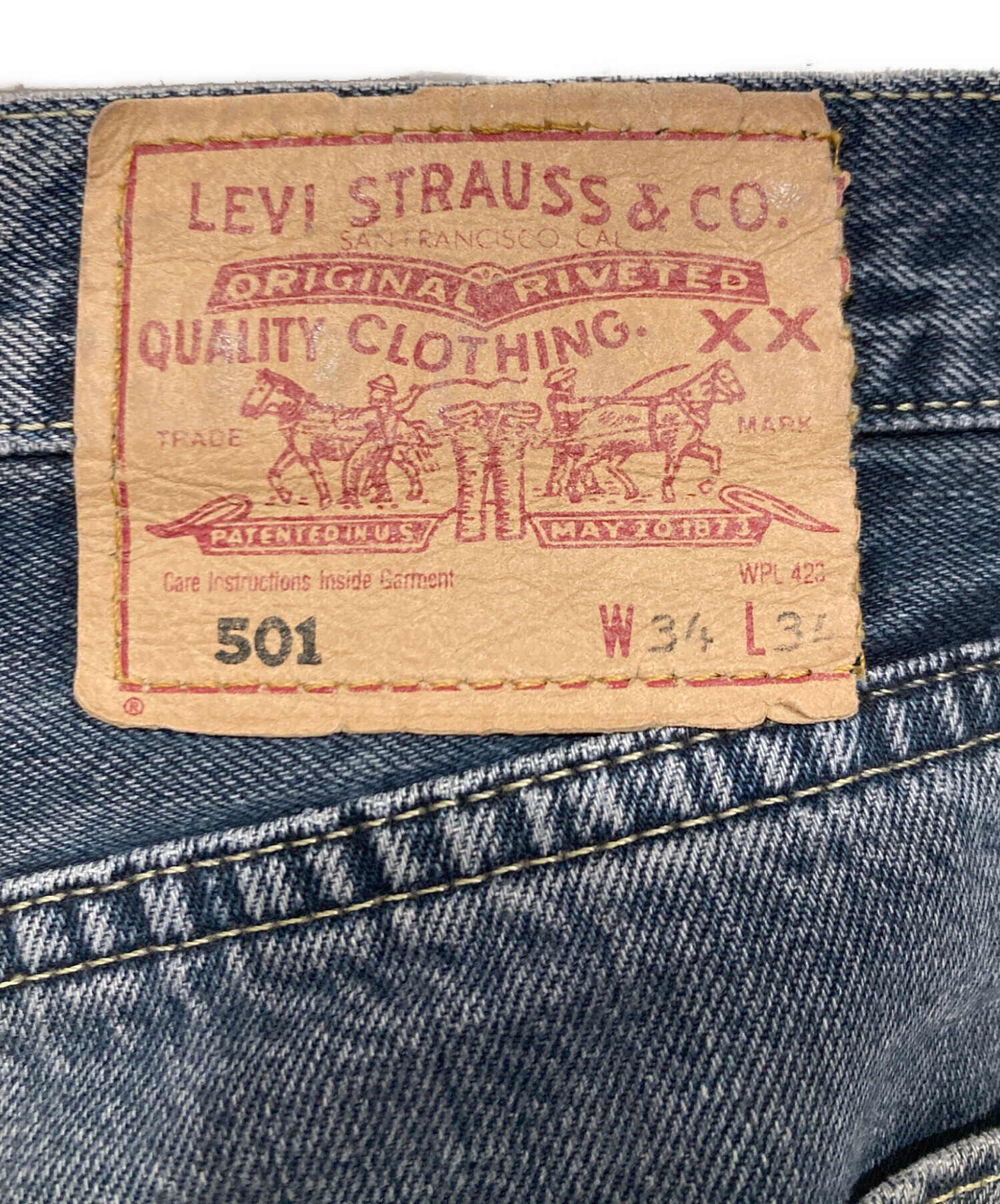 中古・古着通販】LEVI'S (リーバイス) 501 デニムパンツ ユーロ