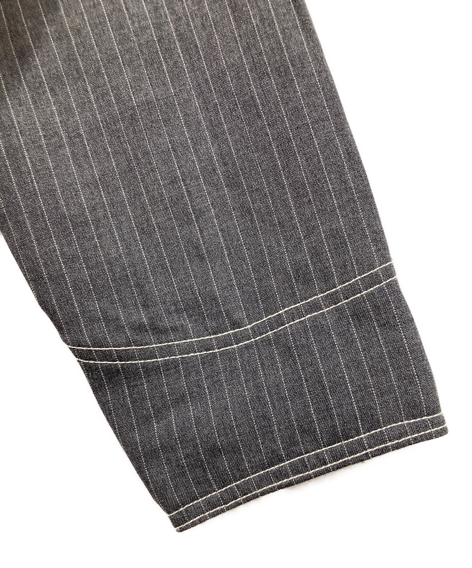 中古・古着通販】GANRYU (ガンリュウ) ウールストライプジャケット