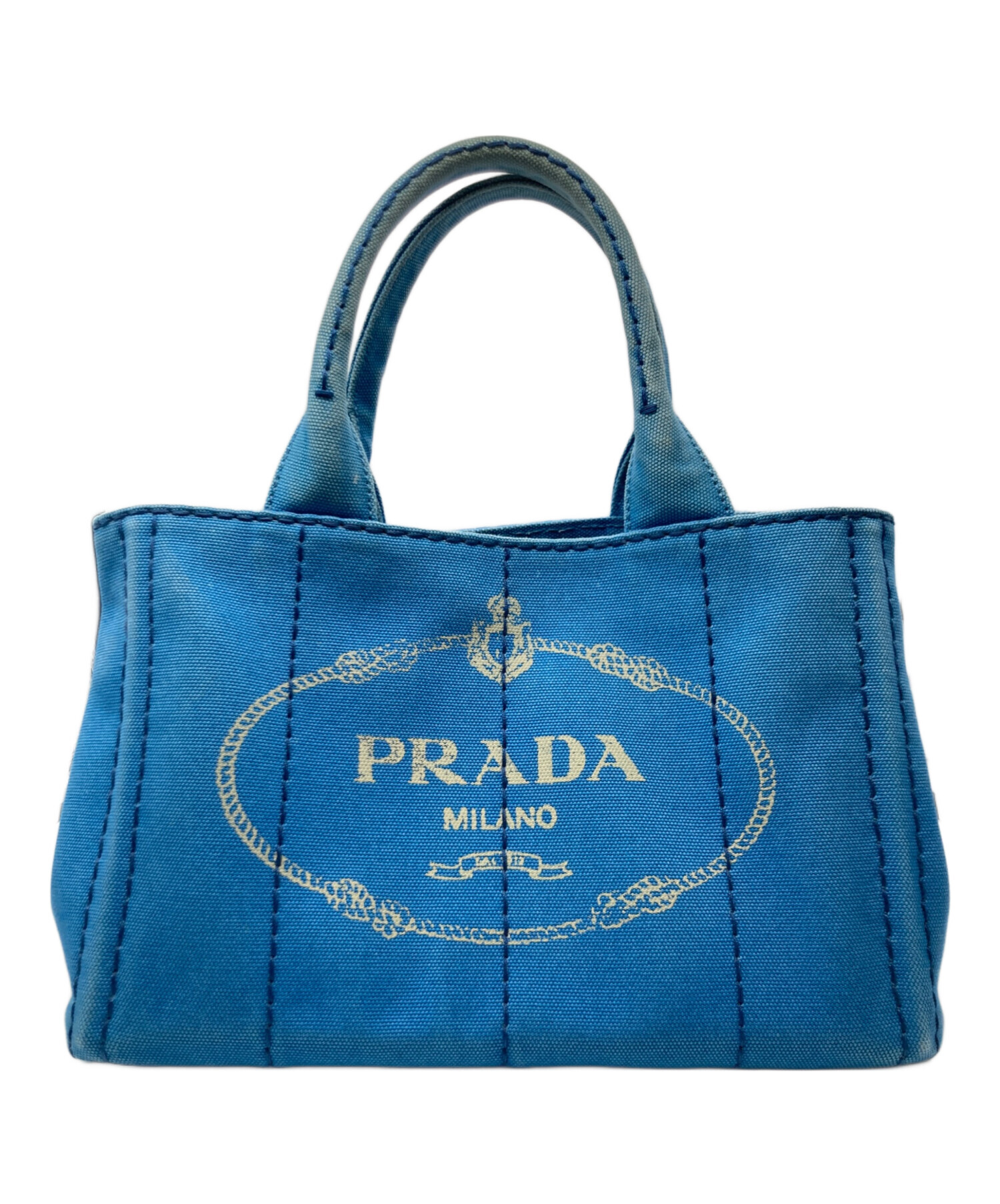 中古・古着通販】PRADA (プラダ) カナパ 2WAYハンドバッグ ブルー