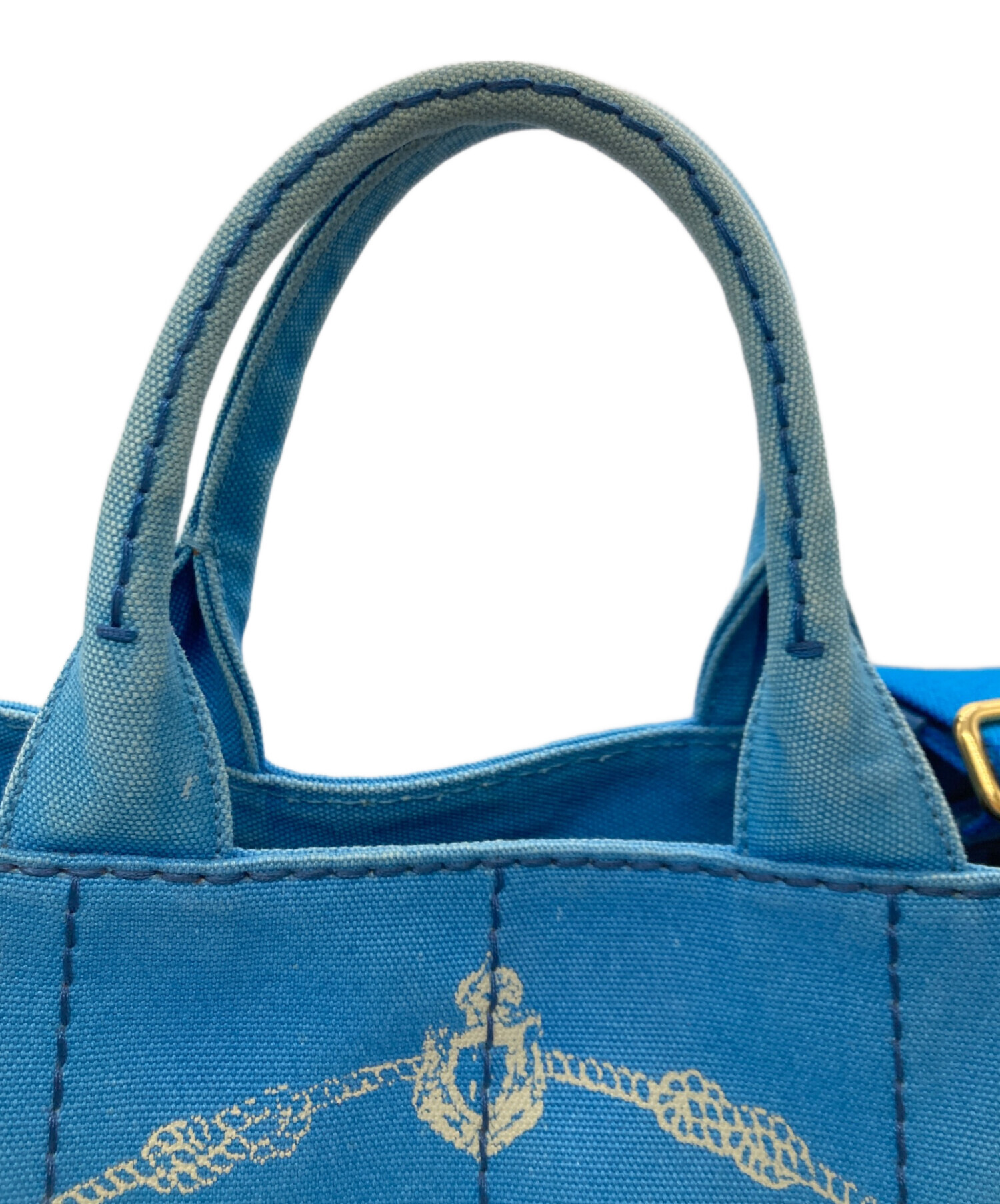 中古・古着通販】PRADA (プラダ) カナパ 2WAYハンドバッグ ブルー