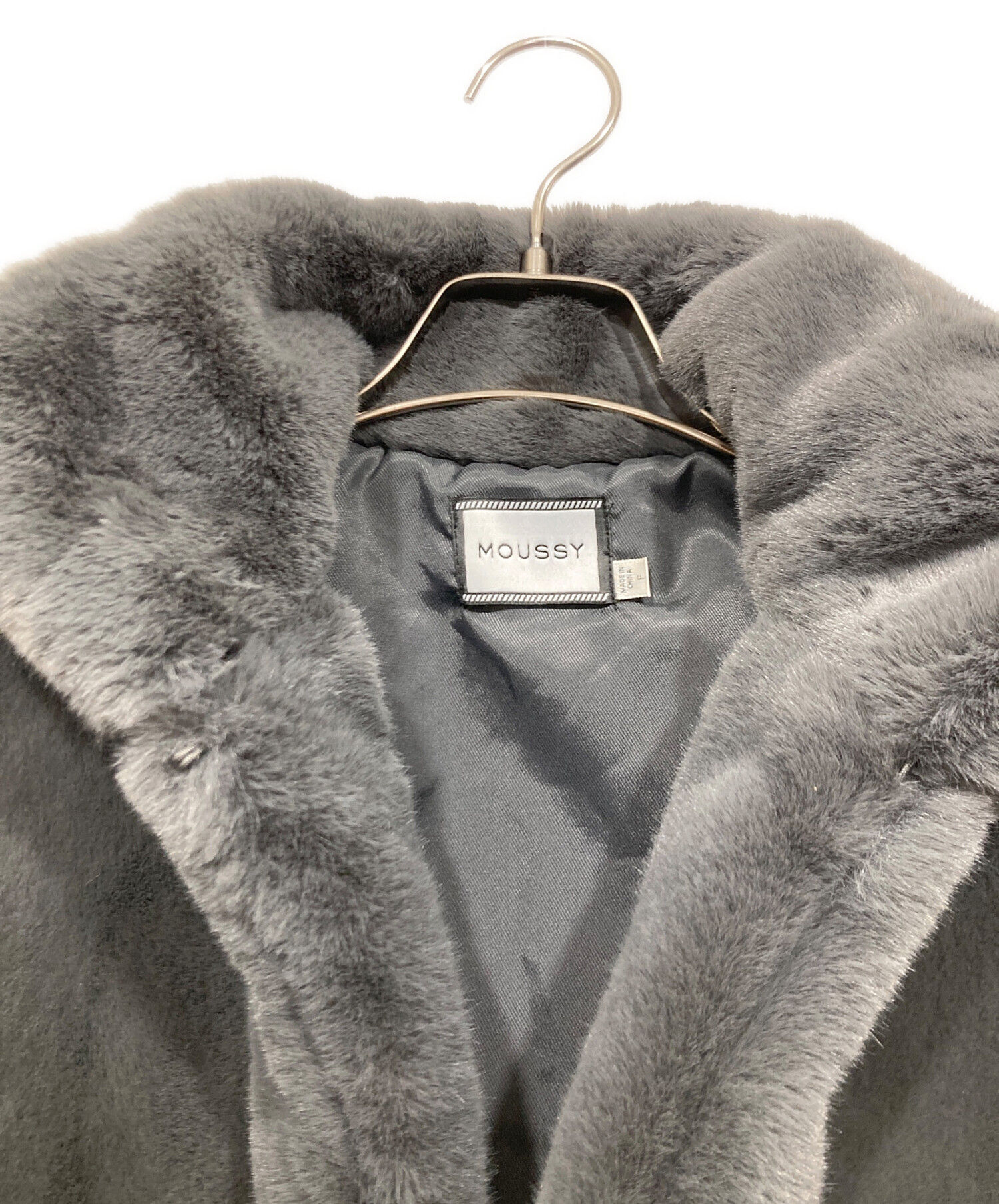 中古・古着通販】moussy (マウジー) FAUX FUR STAND COLLAR ジャケット