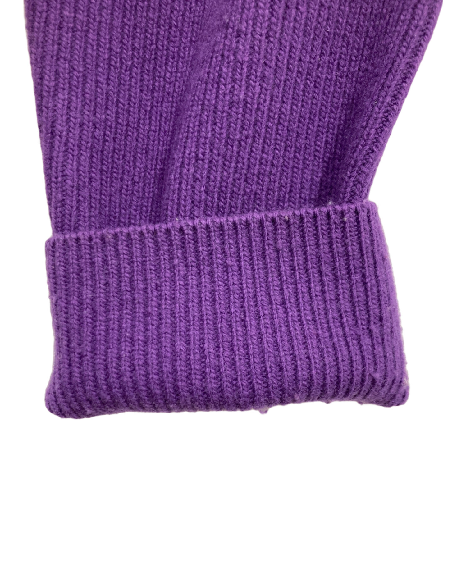 ルフィル　ウールカシミアコンパクトカーディガン　パープル 中古・古着通販】LE PHIL (ル フィル) ウールカシミアコンパクト