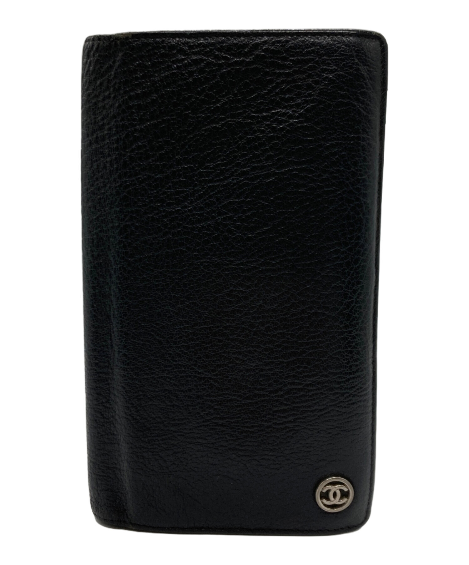 中古・古着通販】CHANEL (シャネル) 2つ折り長財布 ブラック｜ブランド 