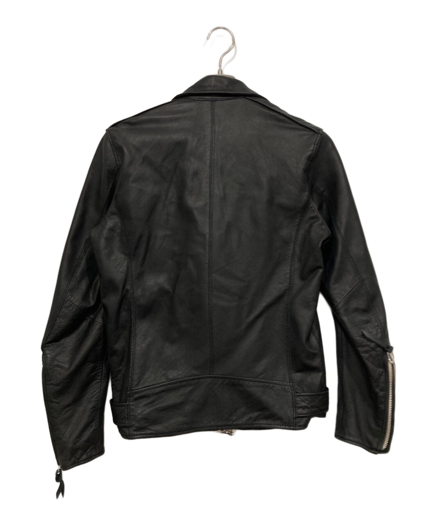 【nano・universe】美品ナノユニバース シープレザー ライダース 黒 中古・古着通販】nano・universe (ナノ・ユニバース) シープ