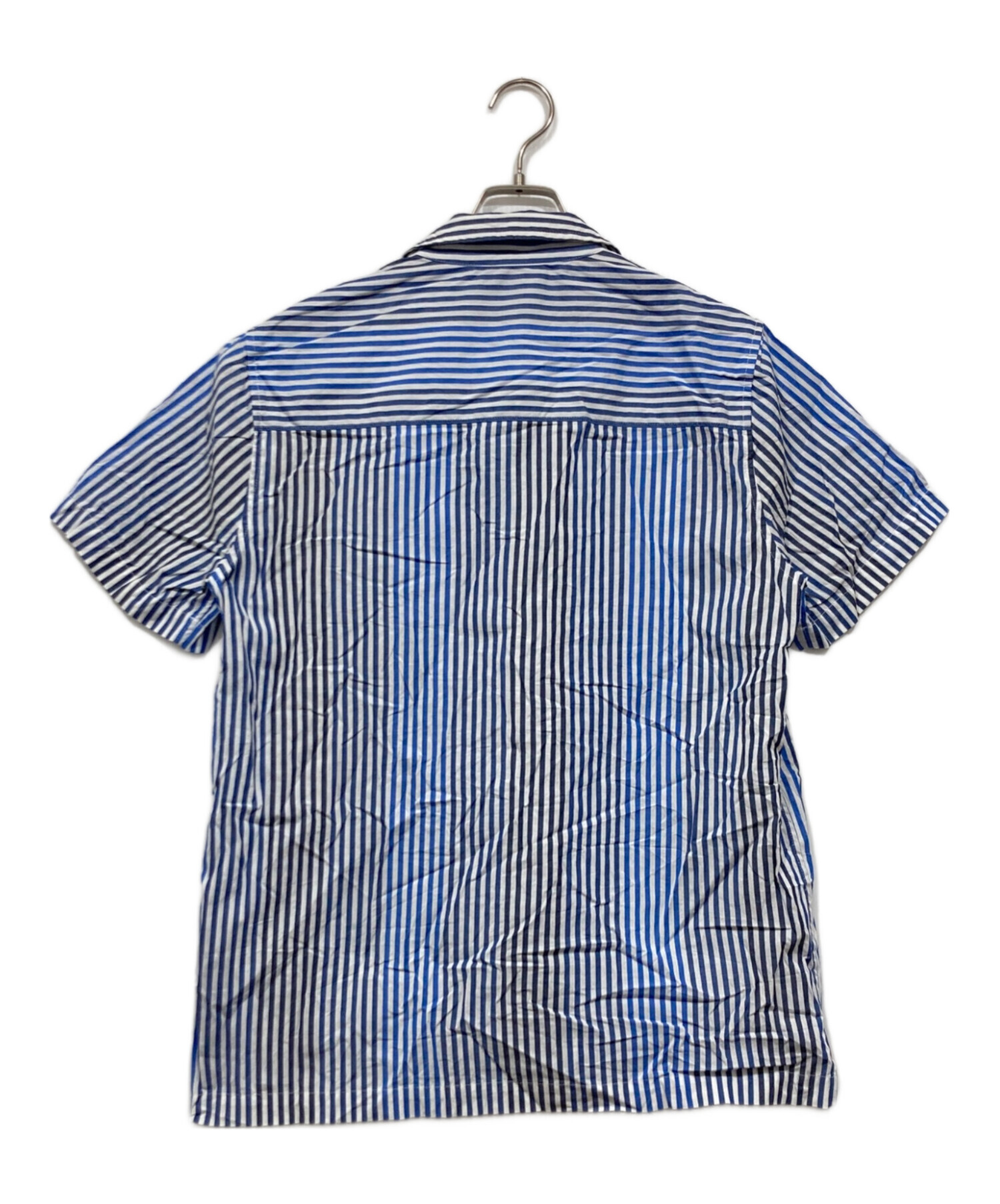 中古・古着通販】KITH (キス) 半袖ストライプシャツ ブルー サイズ