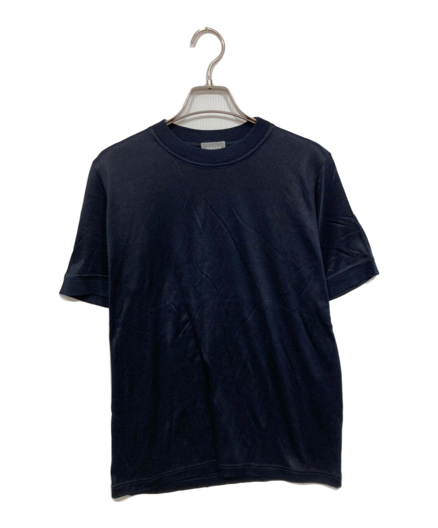 中古・古着通販】Agnona (アニオナ) シルクカットソー ネイビー サイズ 