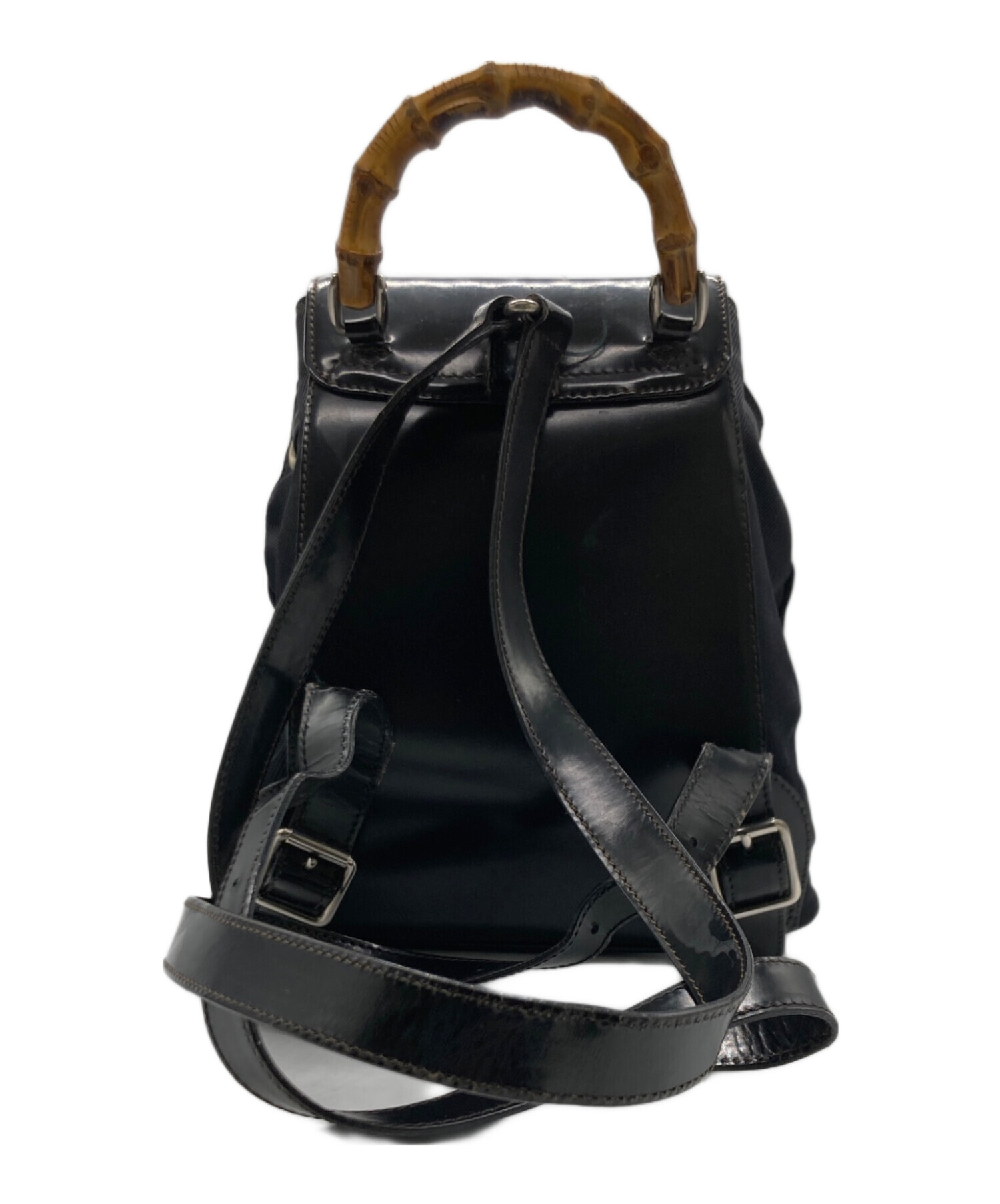 中古・古着通販】GUCCI (グッチ) バンブー ミニ リュック ブラック 