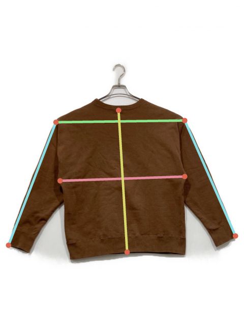 Aton クルーネックスウェット　ブラウン　サイズ6 中古・古着通販】ATON (エイトン) クルーネックスウェット ブラウン