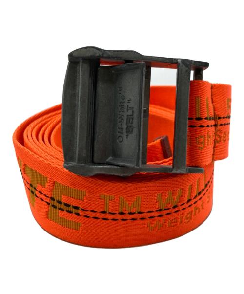 オフホワイトoff-white インダストリアルベルト スケルトンレッドレザー