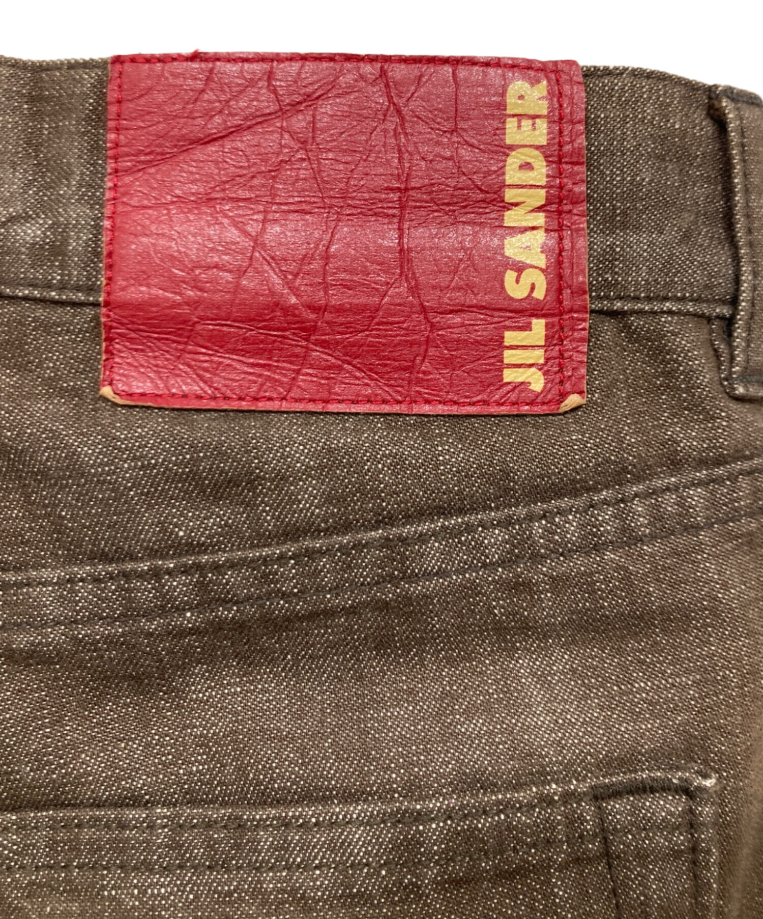 中古・古着通販】JIL SANDER (ジルサンダー) デニムパンツ ブラウン 