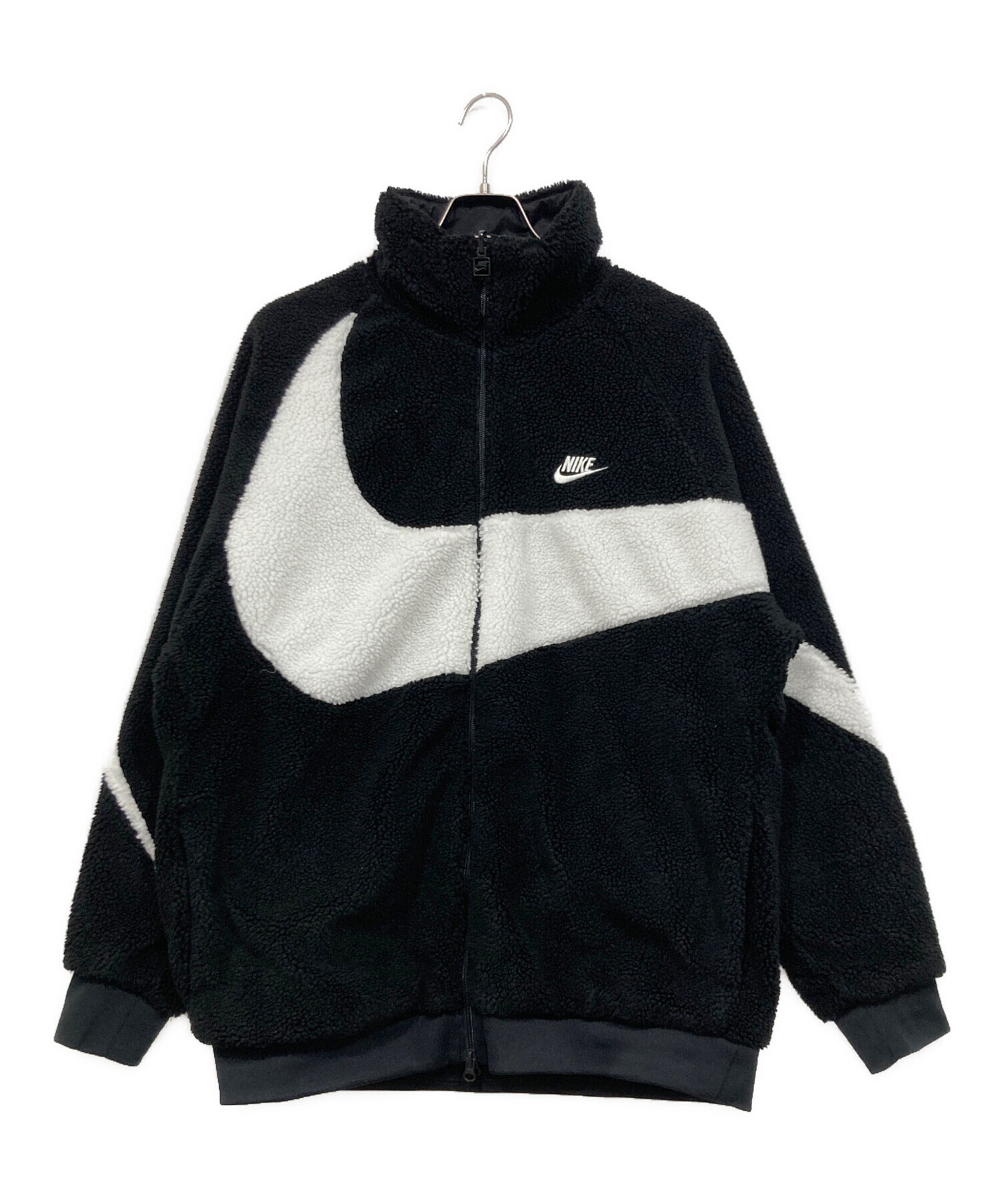 中古・古着通販】NIKE (ナイキ) リバーシブルボアジャケット ブラック