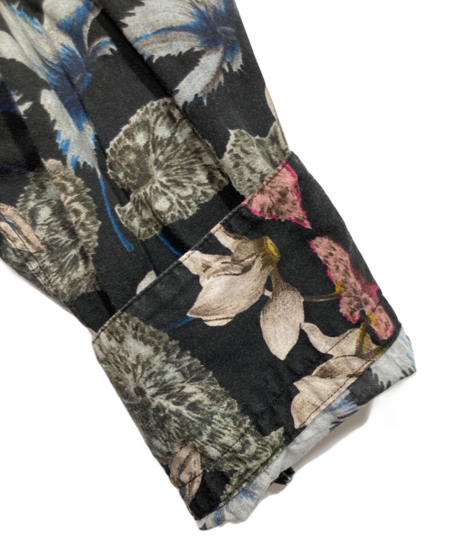 DRIES VAN NOTEN 花柄長袖シャツ グレー 中古・古着通販】DRIES VAN NOTEN (ドリスヴァンノッテン) 花柄シャツ