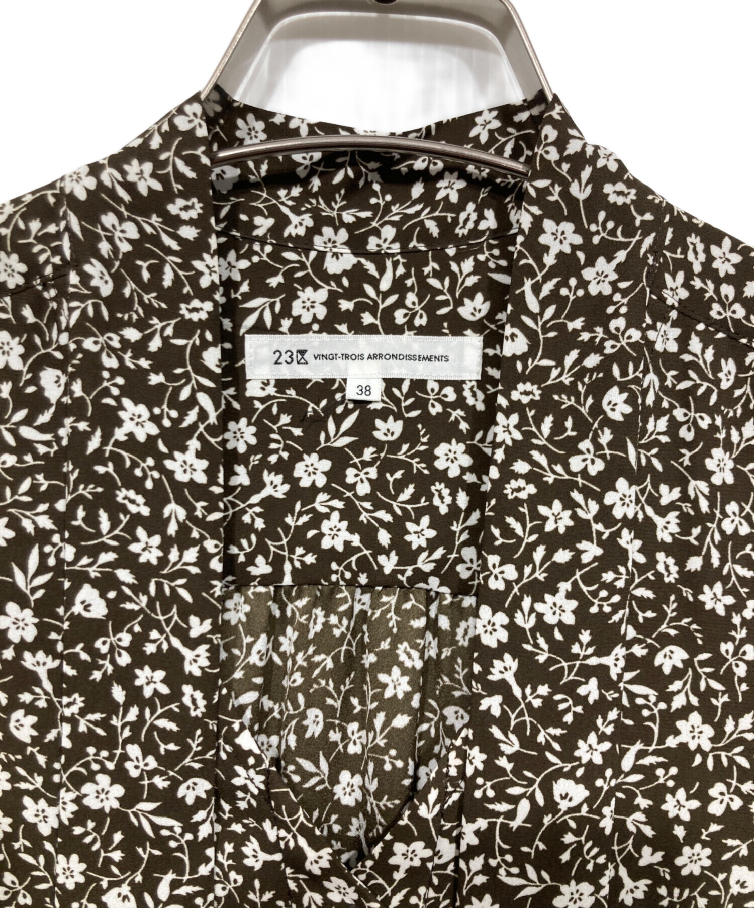 中古・古着通販】23区 (ニジュウサンク) 花柄シャツワンピース 