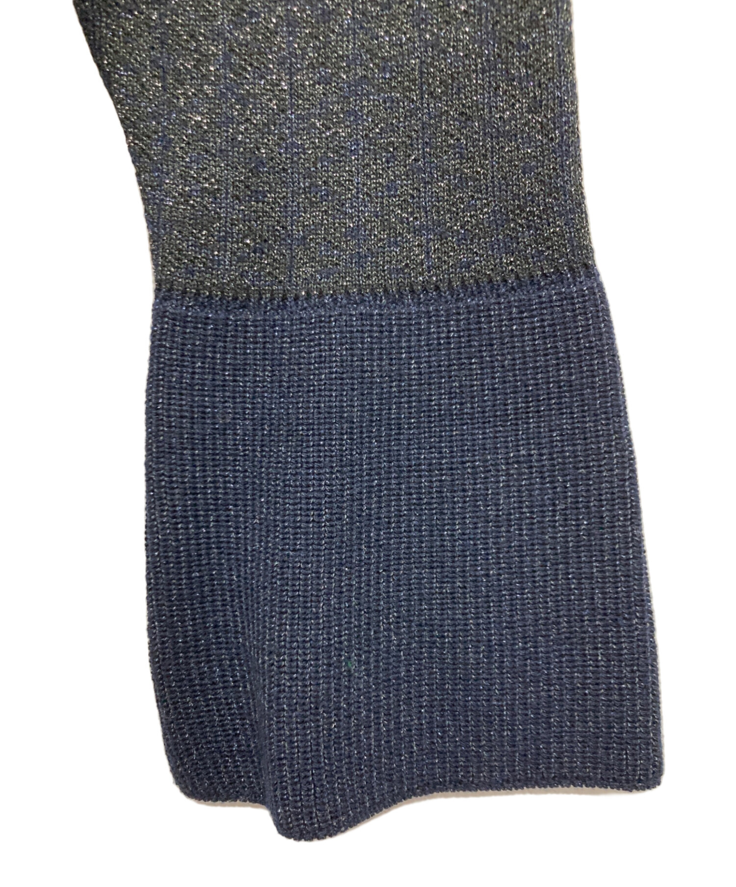 S*u様 PUBLIC TOKYO ブロッキングジャガードニット　ネイビー S*u様 PUBLIC TOKYO ブロッキングジャガードニット ネイビー - メルカリ