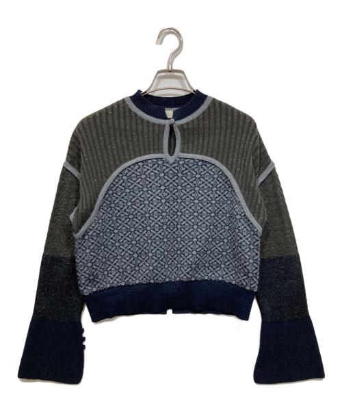 S*u様 PUBLIC TOKYO ブロッキングジャガードニット　ネイビー S*u様 PUBLIC TOKYO ブロッキングジャガードニット ネイビー - メルカリ