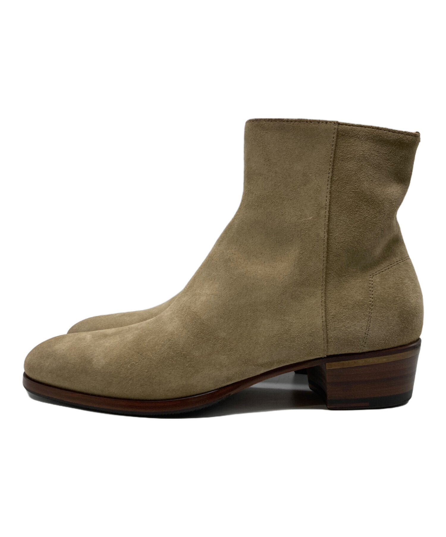 アルフレッドダンヒル ALFRED DUNHILL サイドジップ スウェード ヒール