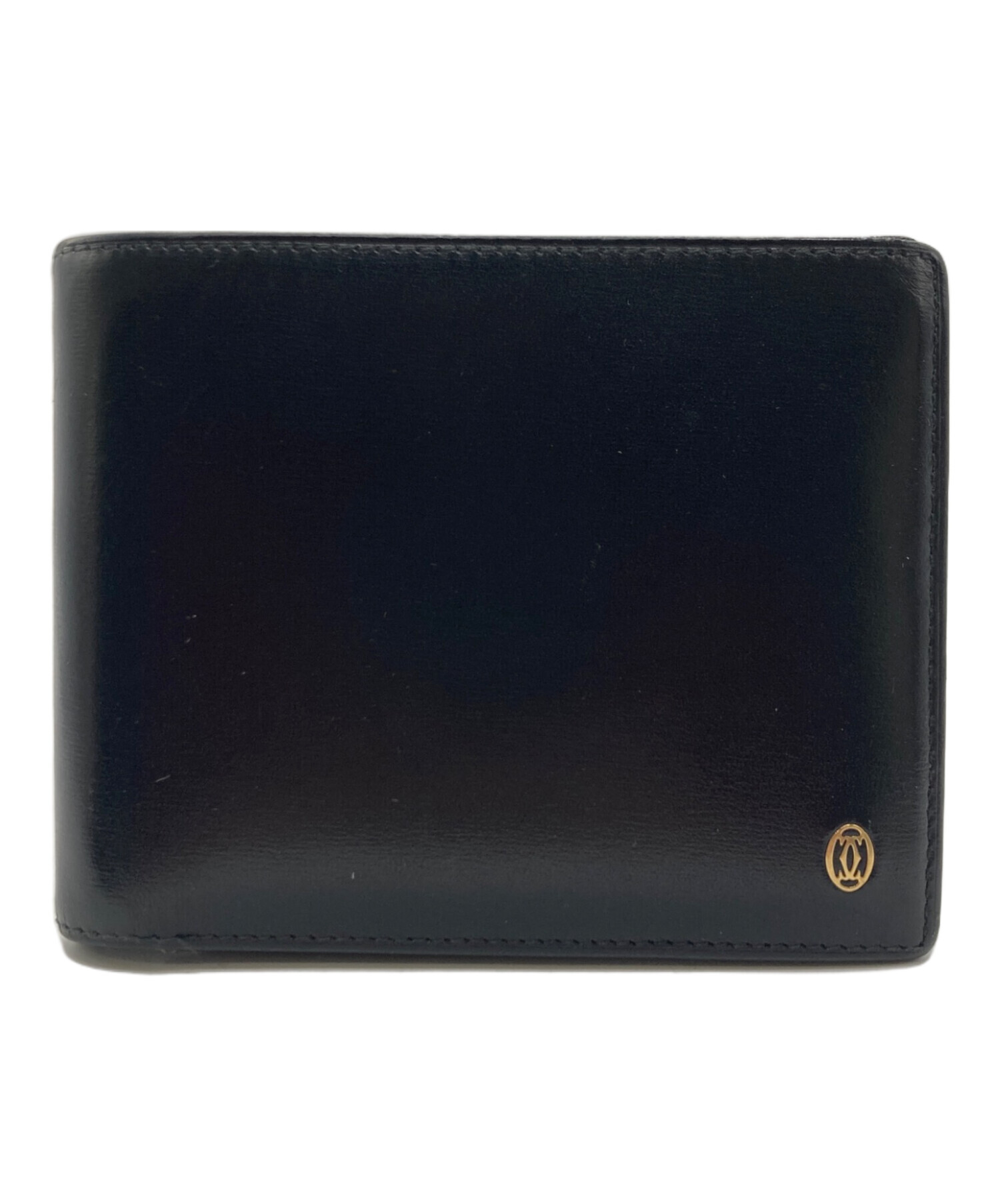 中古・古着通販】Cartier (カルティエ) 2つ折り財布 ブラック 