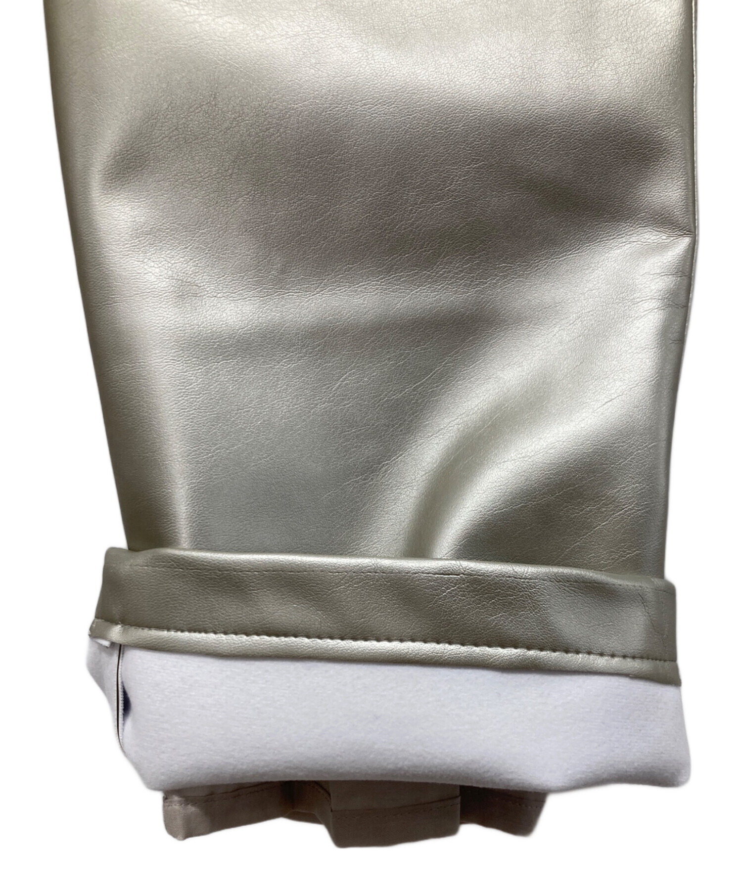 ロク シルバー フェイクレザーパンツ