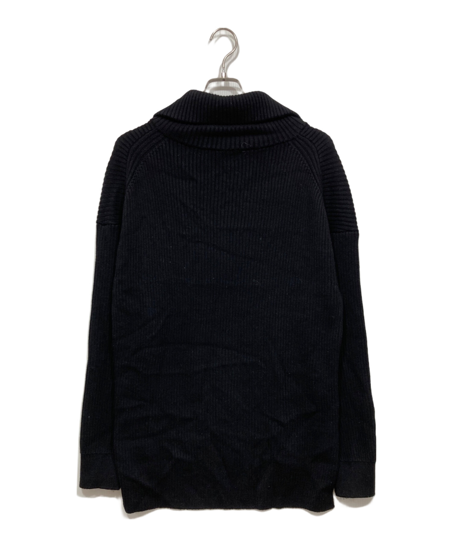 中古・古着通販】SLOANE (スローン) ハーフZIPリブニット ブラック