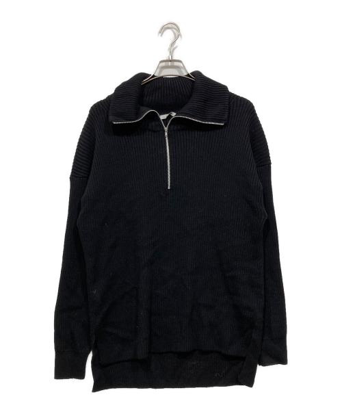 中古・古着通販】SLOANE (スローン) ハーフZIPリブニット ブラック
