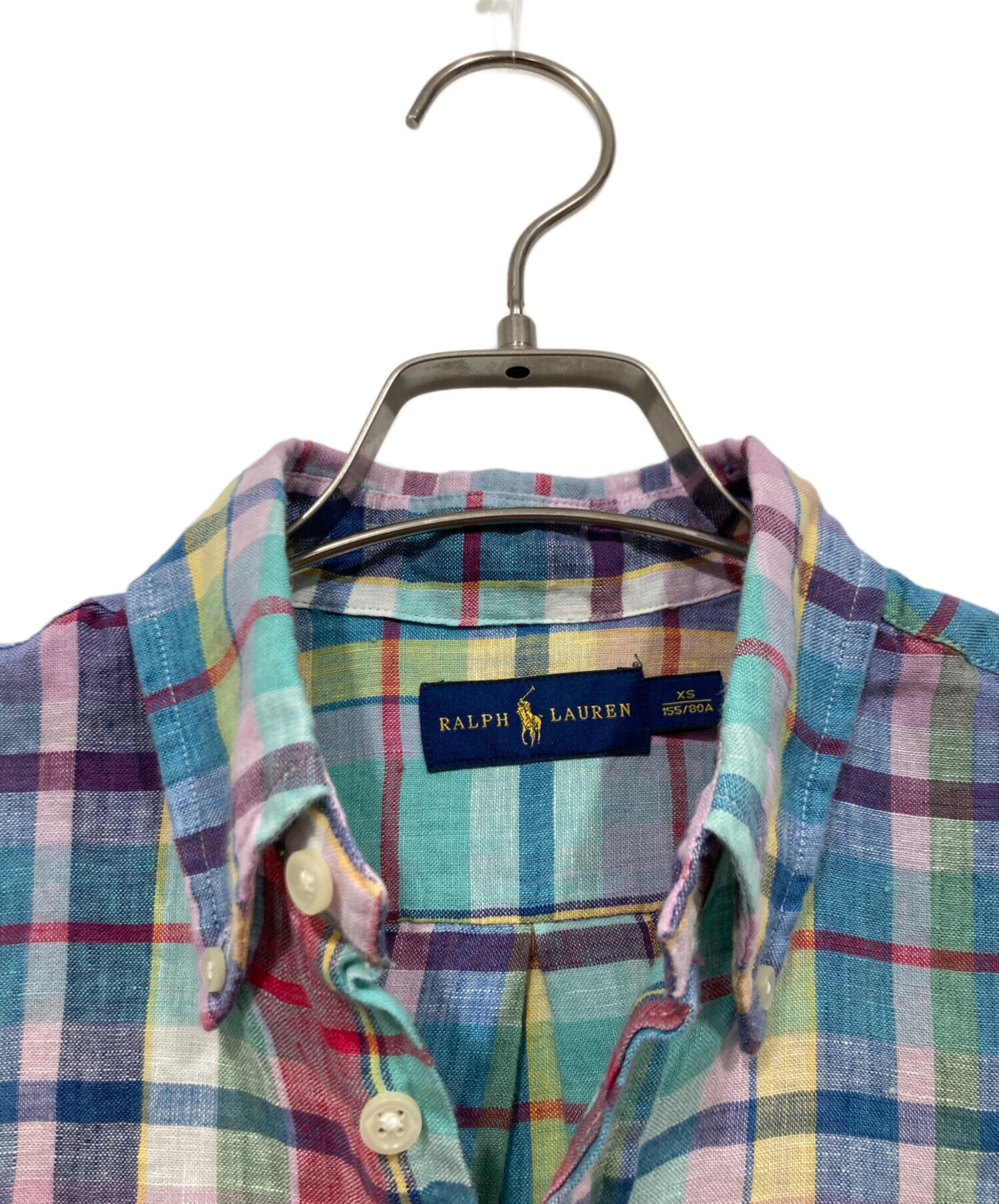 中古・古着通販】RALPH LAUREN (ラルフローレン) 半袖リネンシャツ 
