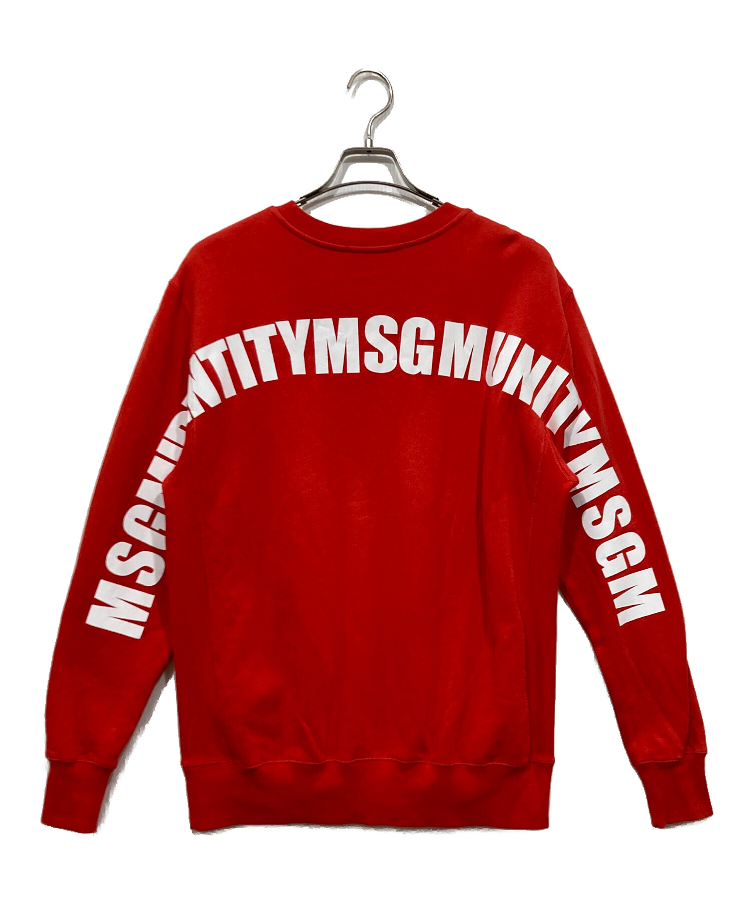 中古・古着通販】MSGM (エムエスジーエム) ロゴスウェット レッド