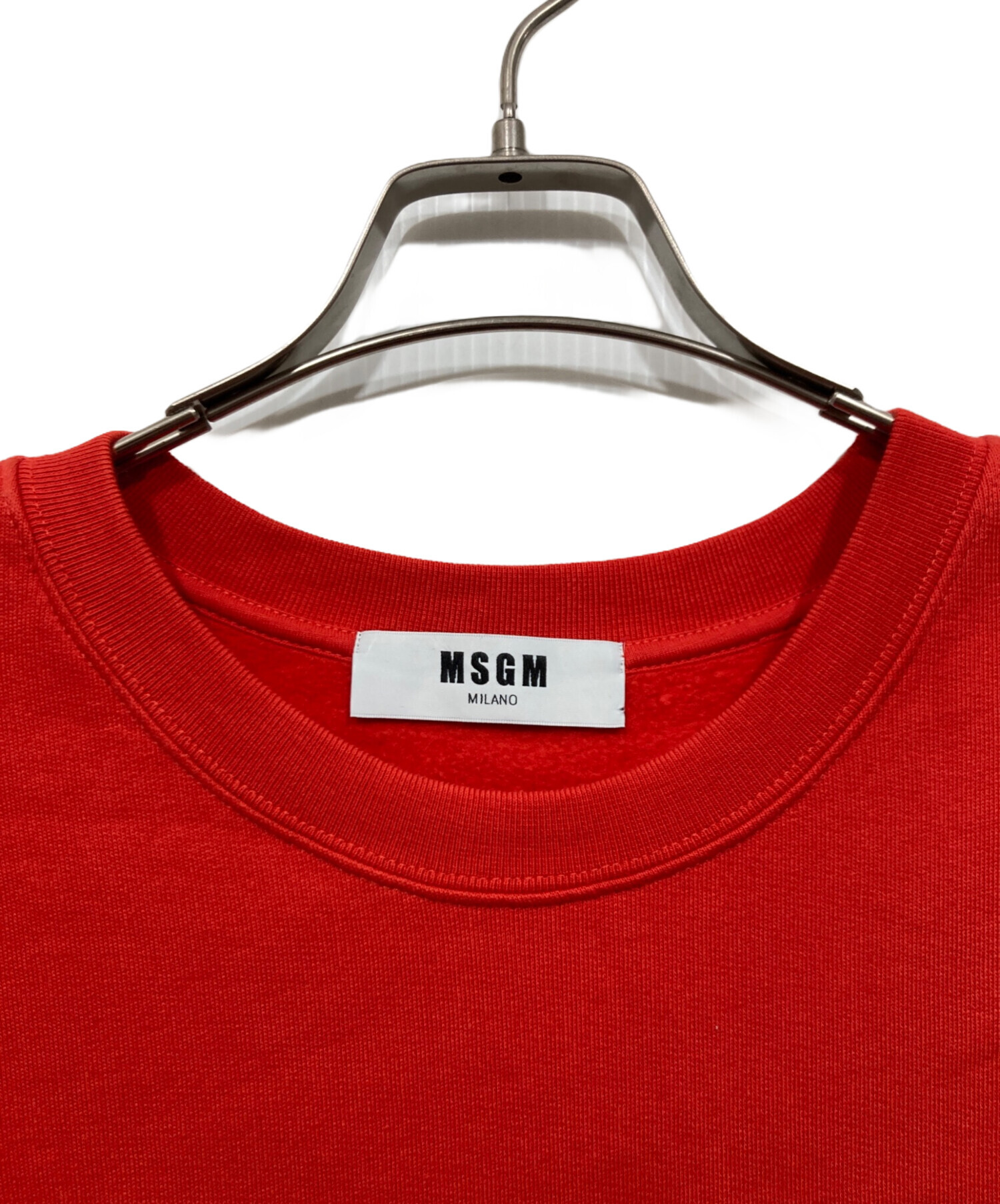 中古・古着通販】MSGM (エムエスジーエム) ロゴスウェット レッド 