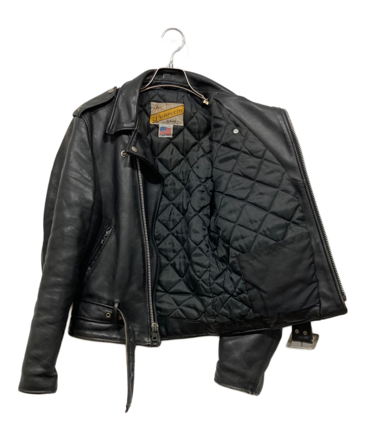 中古・古着通販】Schott (ショット) レザーダブルライダースジャケット