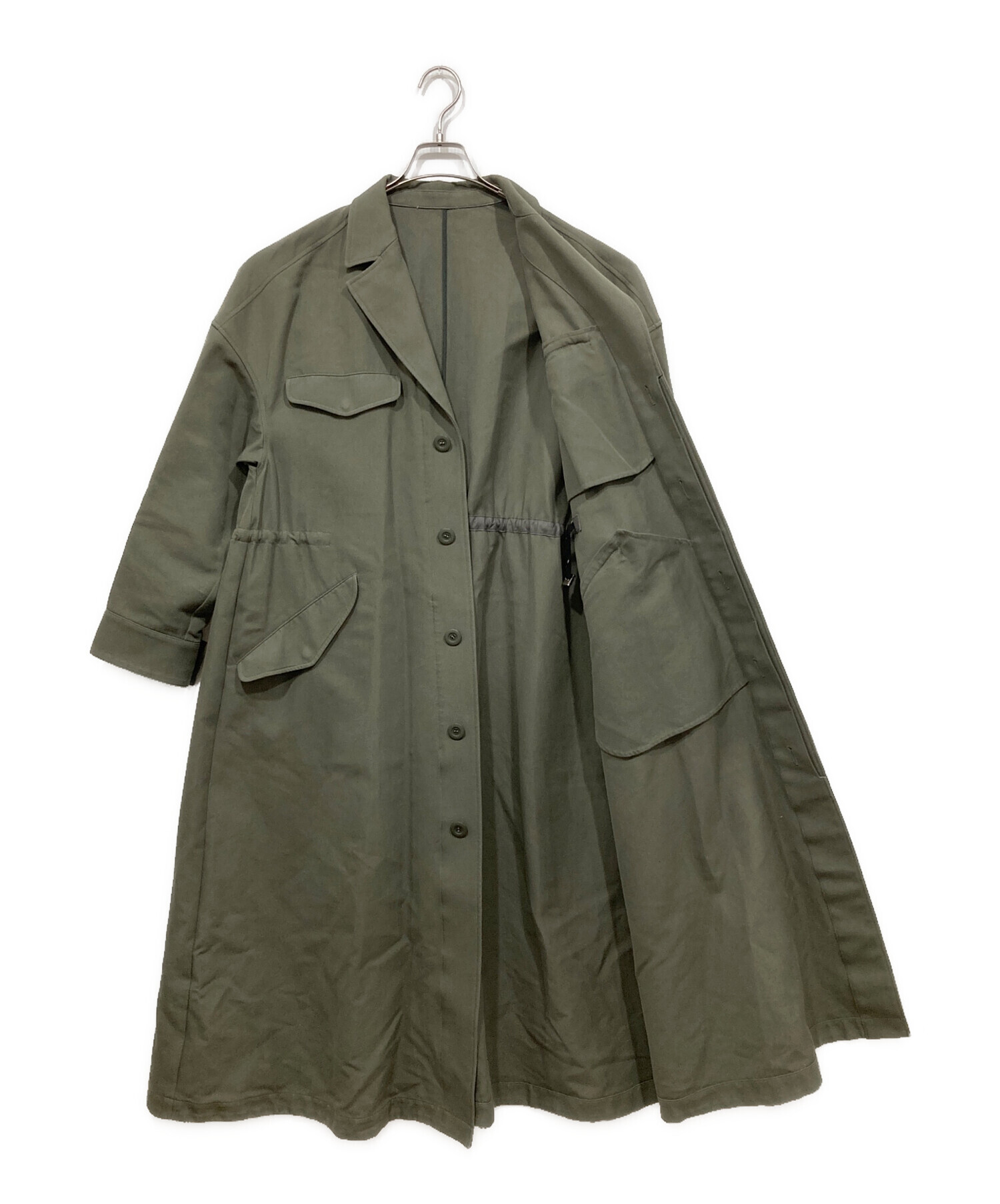 中古・古着通販】Chaos (カオス) ミリタリーロングコート グリーン