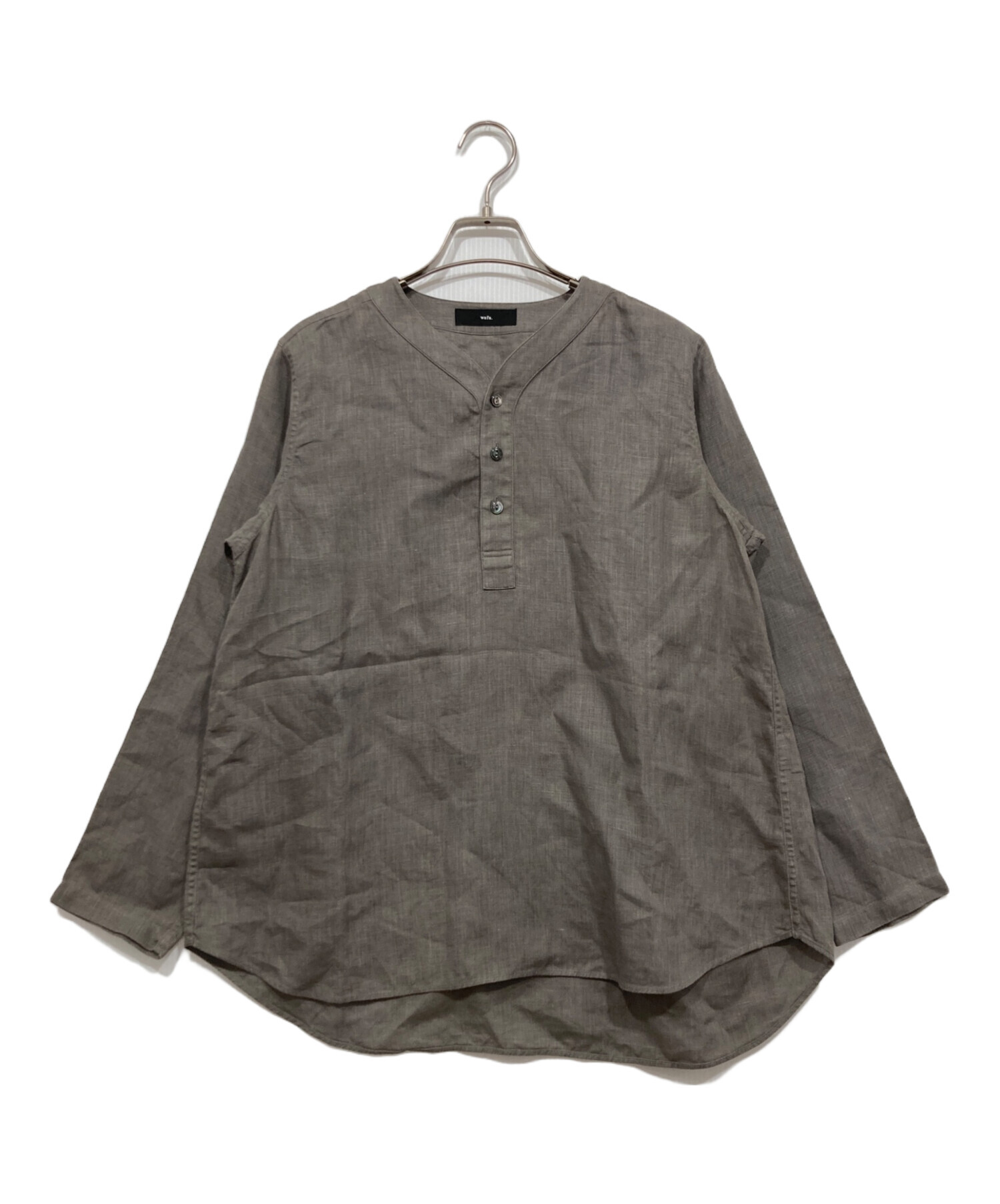 中古・古着通販】wafu (ワフー) リネンシャツブラウス ベージュ