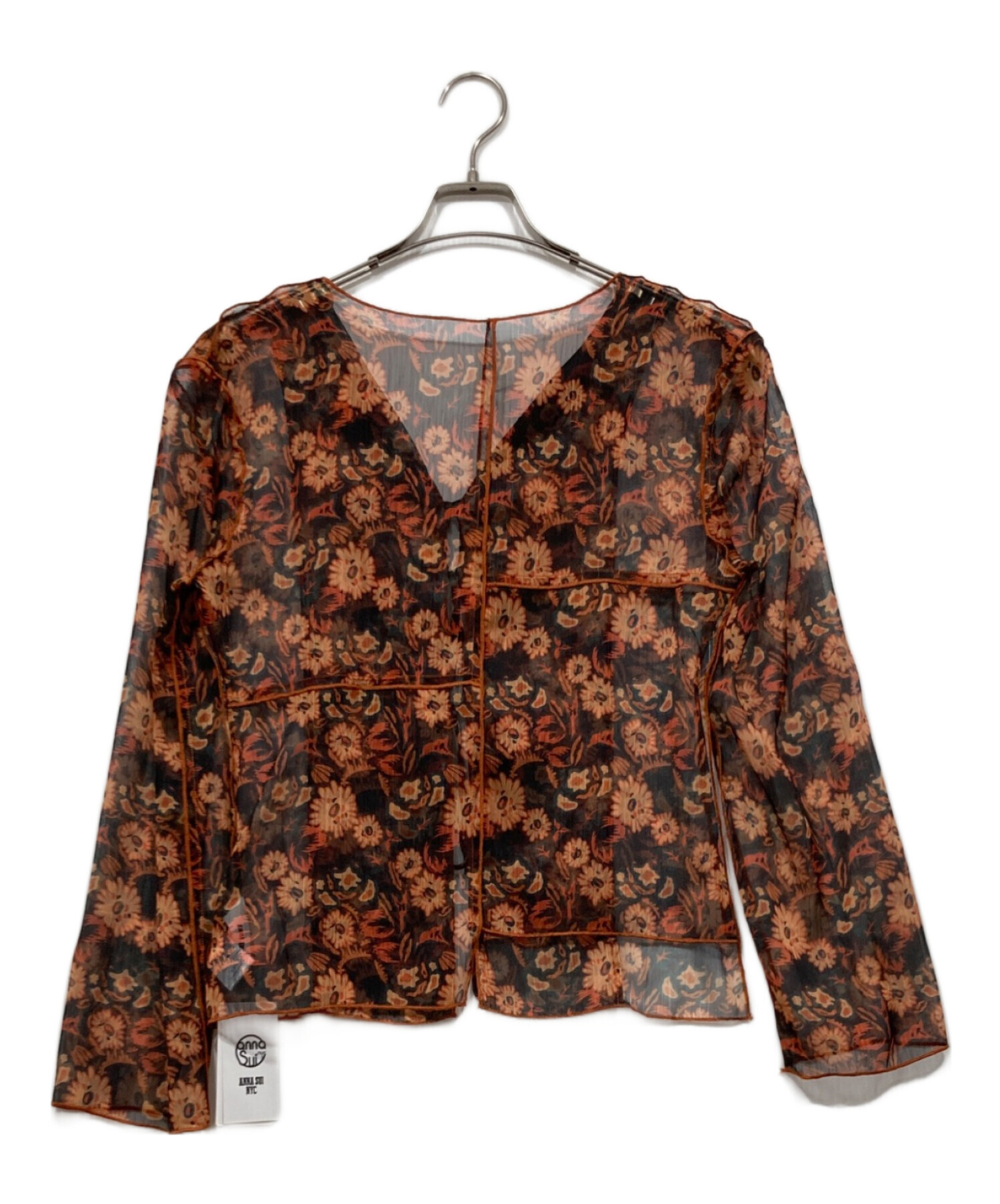 中古・古着通販】ANNA SUI (アナスイ) メロー切替 シフォントップス 