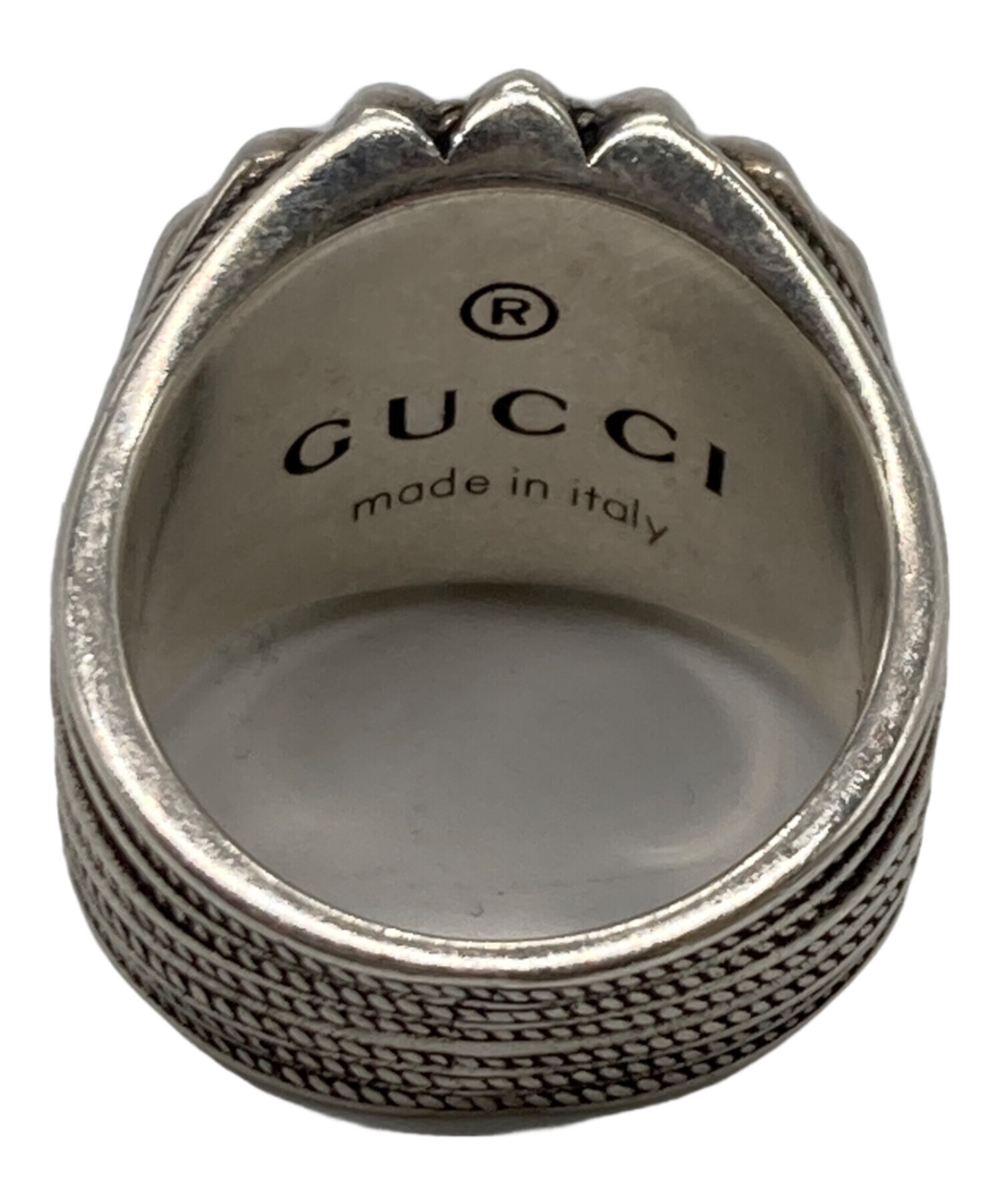 GUCCI ブラックリング サイズ17（57）号 中古・古着通販】GUCCI (グッチ) ターコイズフラワーリング サイズ:17