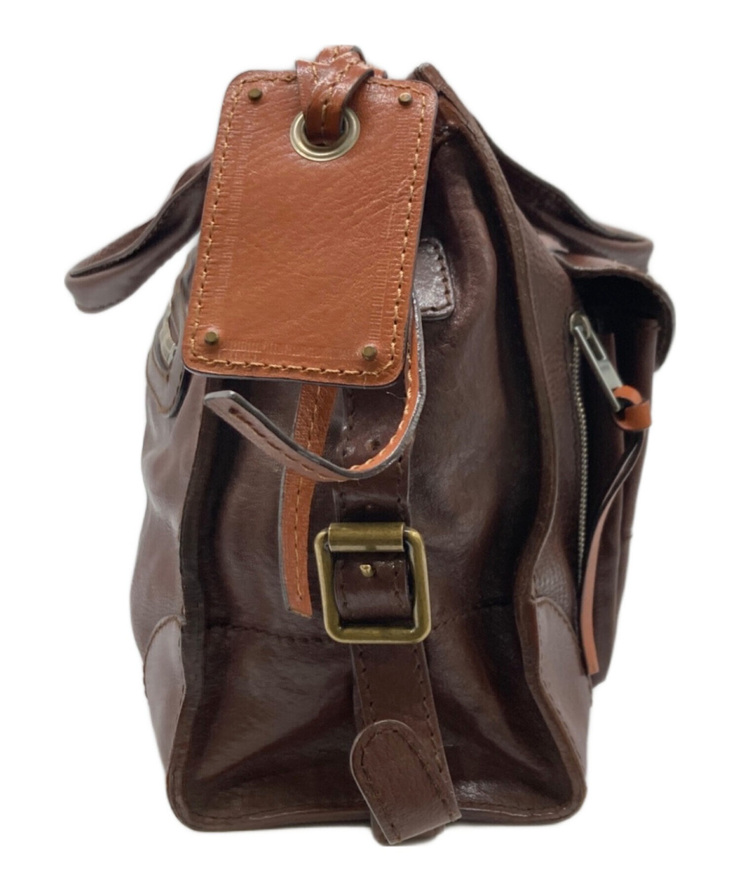 Chloe クロエ ショルダーバッグ  茶 【古着】【中古】【送料無料】 【古着】【中古】 中古・古着通販】Chloe (クロエ) ショルダーバッグ ゴールド｜ブランド