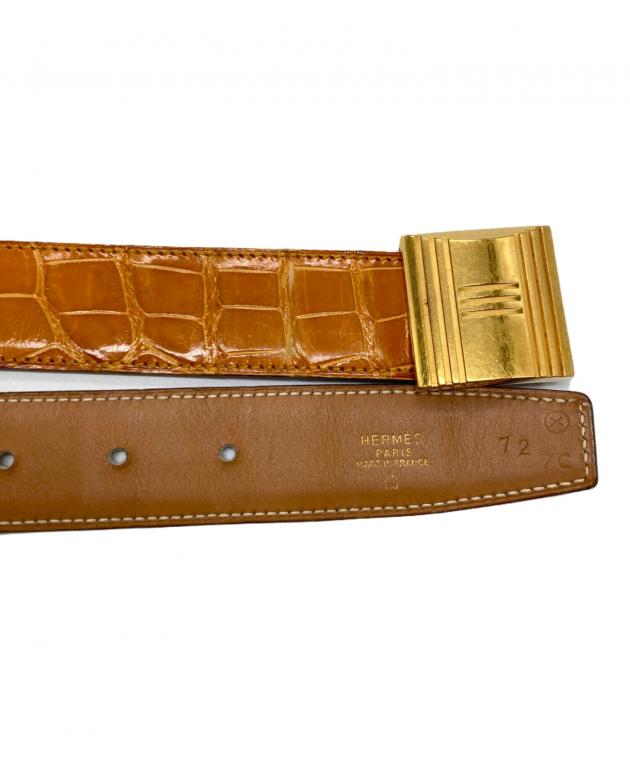 【中古品】エルメス　カデナ　バックル 中古・古着通販】HERMES (エルメス) カデナバックルベルト ブラウン