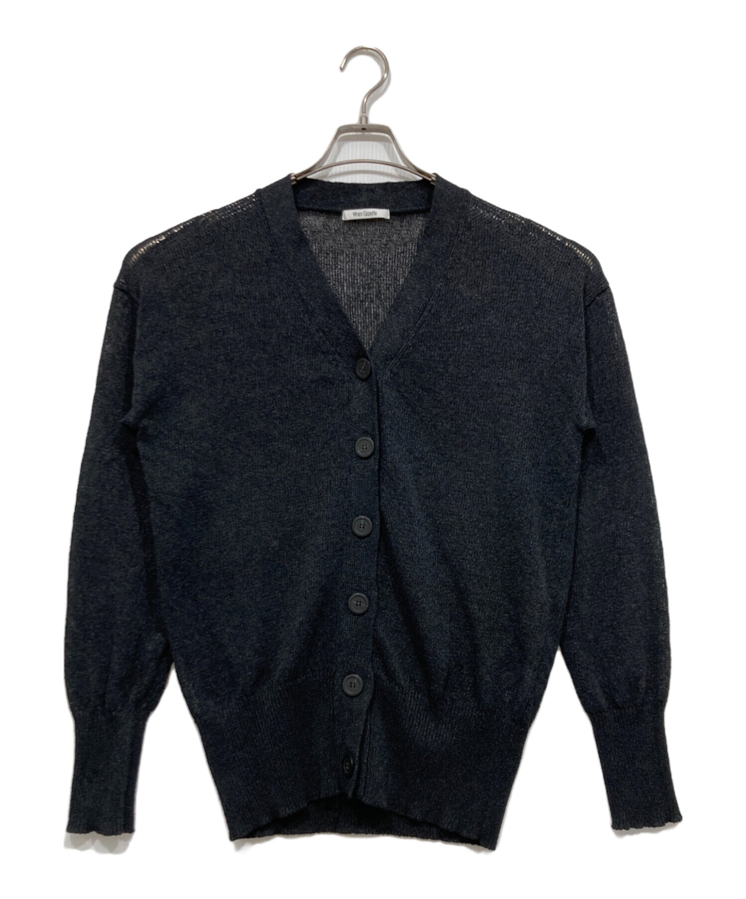 極美品◎25SS Whim Gazette ペーパーヤーンカーディガン 黒 ウィム